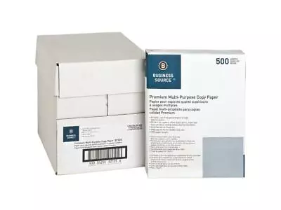 Business Source Multipurpose Paper 20lb. 92 Bright 8-1/2 X11  5RM/CT White 32125 • $45.99