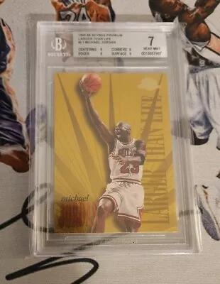 Michael Jordan 1995-96 Skybox Premium Larger Than Life #l1 - Bgs 7 - Bulls • $200