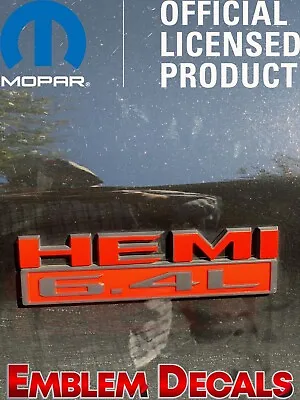 RAM 3500  6.4L HEMI  Fender Emblems Overlay Decal 2019 2020 2021 2022 2023 2024 • $15