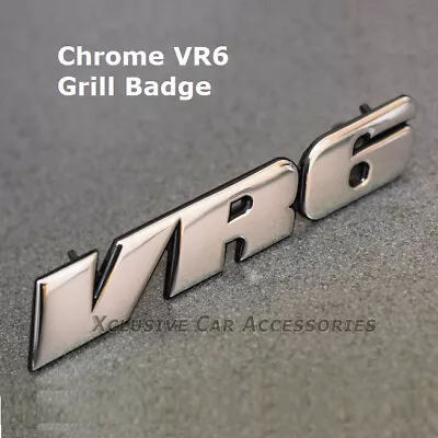 $23.24 • Buy Car Grill Badge Chrome VR6 VW Golf MK3 Emblem Decal Corrado Jetta Passat Vr6c