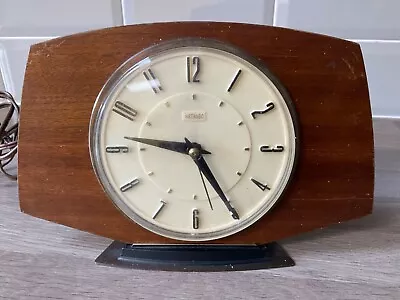 MANTLE CLOCK METAMEC ELECTRIC VINTAGE RETRO 1960/70s WOODEN FRAME • £11.99
