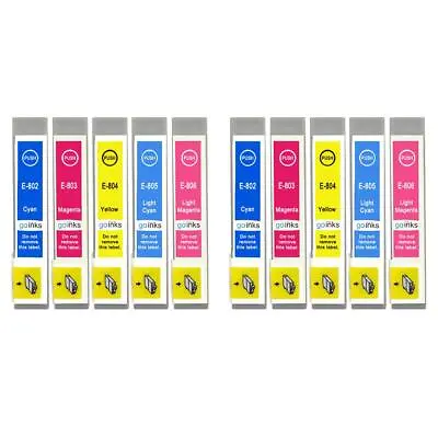 £20.70 • Buy 10 Ink Cartridges C/M/Y/LC/LM  For Epson Stylus Photo PX650 PX730WD R265 RX585