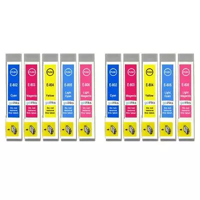 £16.35 • Buy 10 Ink Cartridges C/M/Y/LC/LM  For Epson Stylus Photo PX650 PX730WD R265 RX585