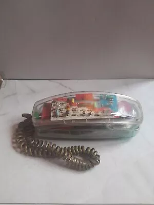 Vtg Unisonic 6900 Clear Push Button Touch Tone Corded Telephone Phone Retro 80's • $25.99