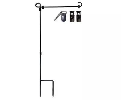 $9.50 • Buy Garden Flag Stand Iron Garden Flag Pole 36.5X16.5 Inch With 2 Flag Stopper And