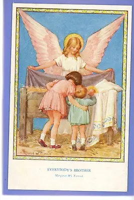 Vintage Postcard Artist Signed Margaret Tarrant Everybody's Brother Angel Baby • £1.99