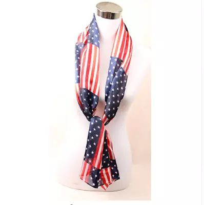 £24.32 • Buy American Flag Scarf Womens Printed Wrap Cotton Bandana Handkerchief Accessories