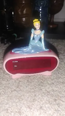 $17.99 • Buy Vintage Disney Cinderella Pink Digital Alarm Clock Tested And Working