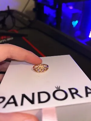 $38 • Buy Pandora Rose Gold Heart & Crown Ring