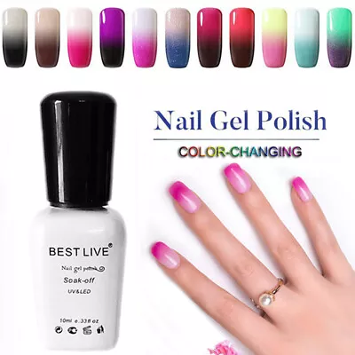 BESTLIVE 10ml Temperature Color-Changing Gel Nail Polish Soak Off UV Gel TopBase • $3.59