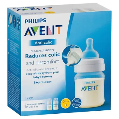 Philips Avent Anti-Colic Bottles 0m+ 2 X 125mL • $16.67