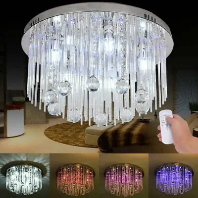 Modern LED Crystal Ceiling Light Fixtures Living Room Chandelier Pendant Lights • $86.44