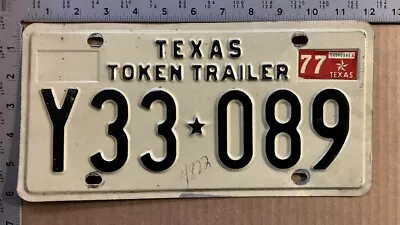 1977 Texas Token Trailer License Plate Y33-089 Heavy Trucking 13098 • $9.99