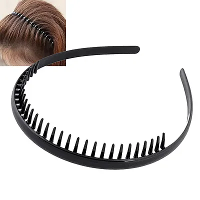 Best Mens Toothed Sports Football Soccer Headband Hair Band Black  G.-ca • $1.29