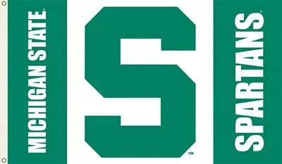 Michigan State University Spartans Premium 3x5 Feet Flag Banner S Logo... • $25.55