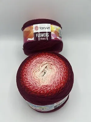 YarnArt Flowers Cotton Mix Cake Yarn Knitting Crochet ￼ 1 X 250g Colour 269 • £10.99