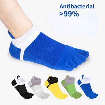 £11.87 • Buy 3Pack Mens  Cotton Toe Socks Five Finger Solid Sport Ankle Breathe Low Cut Class