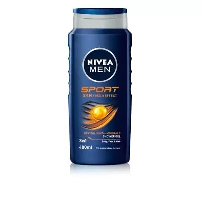 NIVEA MEN Sport Shower Gel 6 X 400ml Refreshing Body Wash With Lime Scent All... • £10.48