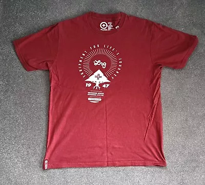 LRG Core Logos Men's T-Shirt. Large L. Burgundy • £4.99