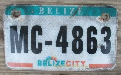 BELIZE CITY BELIZE Expired 2016 Motorcycle License Plate - MC-4863 • $35.99
