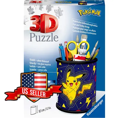 NEW (Dinged Box) Ravensburger 11257 Pokemon 3D Pencil Holder 54Pc Jigsaw Puzzle • $12.95