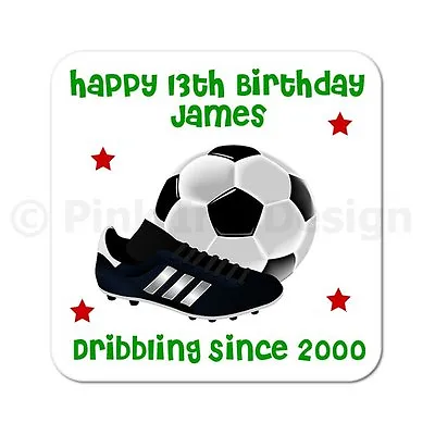 £4.99 • Buy Personalised 40th | 50th | 60th | 65th Birthday Football Wooden Gift Coaster 