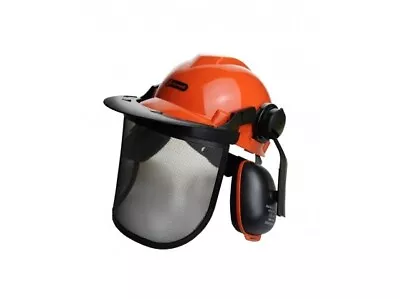 Chainsaw Safety Helmet Metal Mesh Full Visor Forestry • £27.99