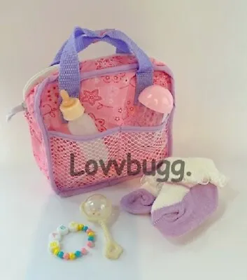 Lovvbugg Doll Diaper Bag 6pc Set For Bitty Baby Born EASY FREESHIP ADDONS! LovvU • $12.95