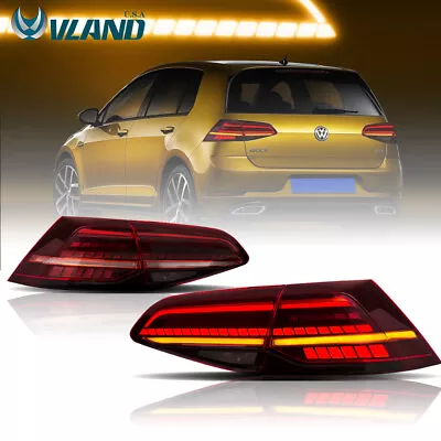 VLAND LED Tail Lights For 2014-2019 VW Golf 7 MK7 MK7.5 GTI Sequential Indicator • $168.50