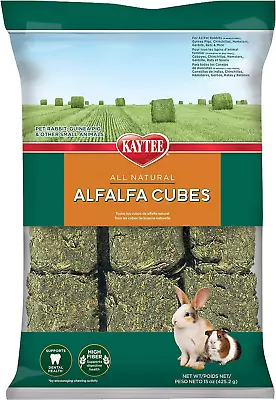 Alfalfa Cubes For Rabbits Guinea Pigs And Other Small Animals 15 Oz • $4.87