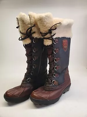 UGG Australia Edmonton Lace-Up Women’s Boots US 8 Sheepskin Tall 3223 • $85