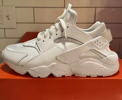 Nike Air Huarache Run Triple White Pure Platinum DD1068-102 Sz 10 Men's Retro OG • $88.95