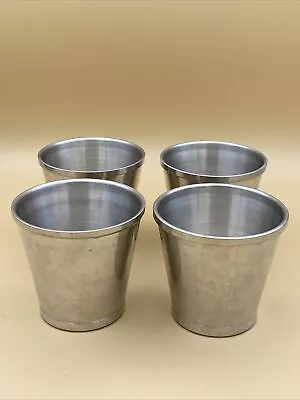 Lot Of 4 WOODBURY PEWTER Mint Julep Cups 3 1/2” Barware USA Made Stackable 10 Oz • $17.49