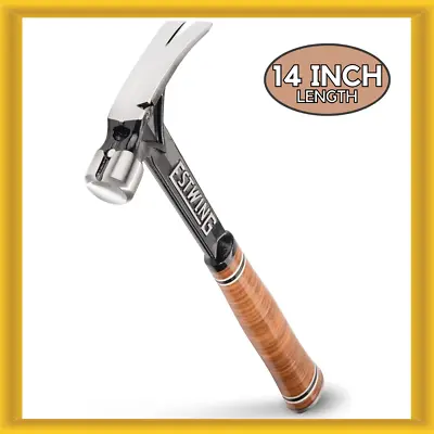 Estwing E15SR 15 Oz. Ultra Sleek Profile Smooth Face Hammer Leather Grip • $54.99