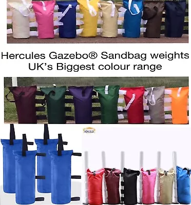 4x HERCULES GAZEBO SAND BAGS LEG WEIGHTS FOR HEAVY DUTY POP UP GAZEBO MARQUEE • £8.99