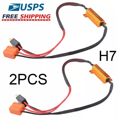 H7 LED Headlight Anti Flicker Adapter Error Free Canceler Canbus Lamps Decoder • $10.99