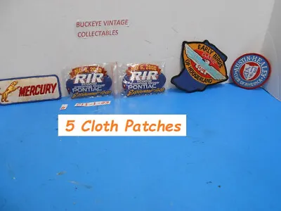 Vintage Automotive / Racing Cloth Patches 5 Piece Lot • $6.95