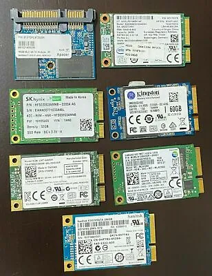£9.99 • Buy MSATA SSD HDD 16gb,24gb,32gb,60gb,64gb,128gb,256gb Laptop Hard Drives Lot
