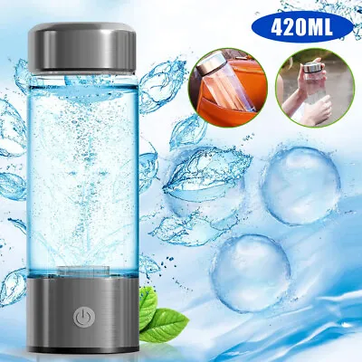 $36.99 • Buy Water Bottle Hydrogen Generator Rich Ionizer Maker Water Cup Glass Drink Bottle