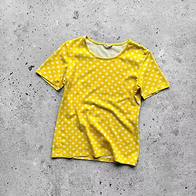 Marimekko Mika Piirainen Women’s Yellow Polka Dot T-Shirt Streetwear Size - S/M • $25