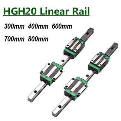 2x HGH20 300-800mm Linear Guide Rail + 4X HGH20CA Slideblocks For CNC UK • £40.99