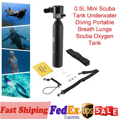 0.5L Mini Scuba Tank Underwater Diving Portable Breath Lungs Scuba Oxygen Tank • $85.50