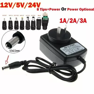 For LED Strip AC 240V To DC 12V 5V 24V  1A~3A Power Supply Transformer Adapter • $11.65