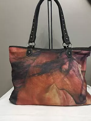 Montana West Large  Boho Western Horse Tote Purse Handbag Weekender Bag • $20