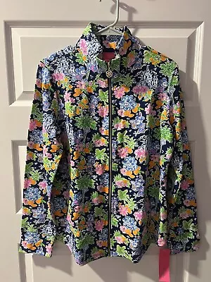 Disney Parks Lilly Pulitzer Zipper Jacket Lilly Loves Disney Mickey Mouse Castle • $148