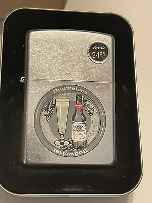 $49.99 • Buy Zippo 2002 Budweiser Bottle & Glass Lighter Sealed In Box K185
