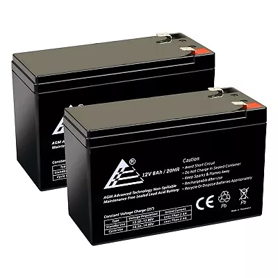 2 Packs Of 12V 8AH SLA Replacement Battery For Razor MX350 MX400 Dirt Bike • $49.99