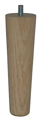 Single Modern 150mm Beech / Oak Tapered Leg - Choose Wood And Fixing Type • £5.05