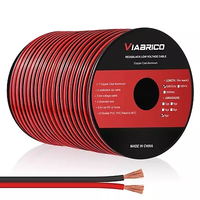 16 Gauge Wire 16awg Automotive Wire Electrical Wire 100ft 2 Conductor Red Black • $22.89