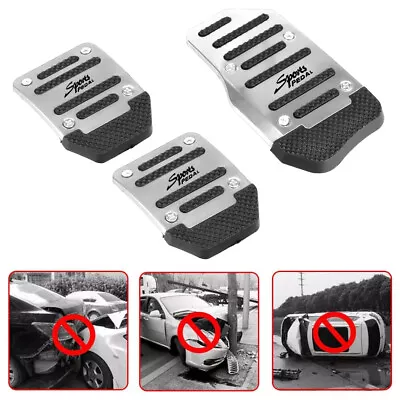 3Pcs Aluminum Non-slip Gas Brake Pedals Pad Cover Set For Manual Car Universal • $11.99